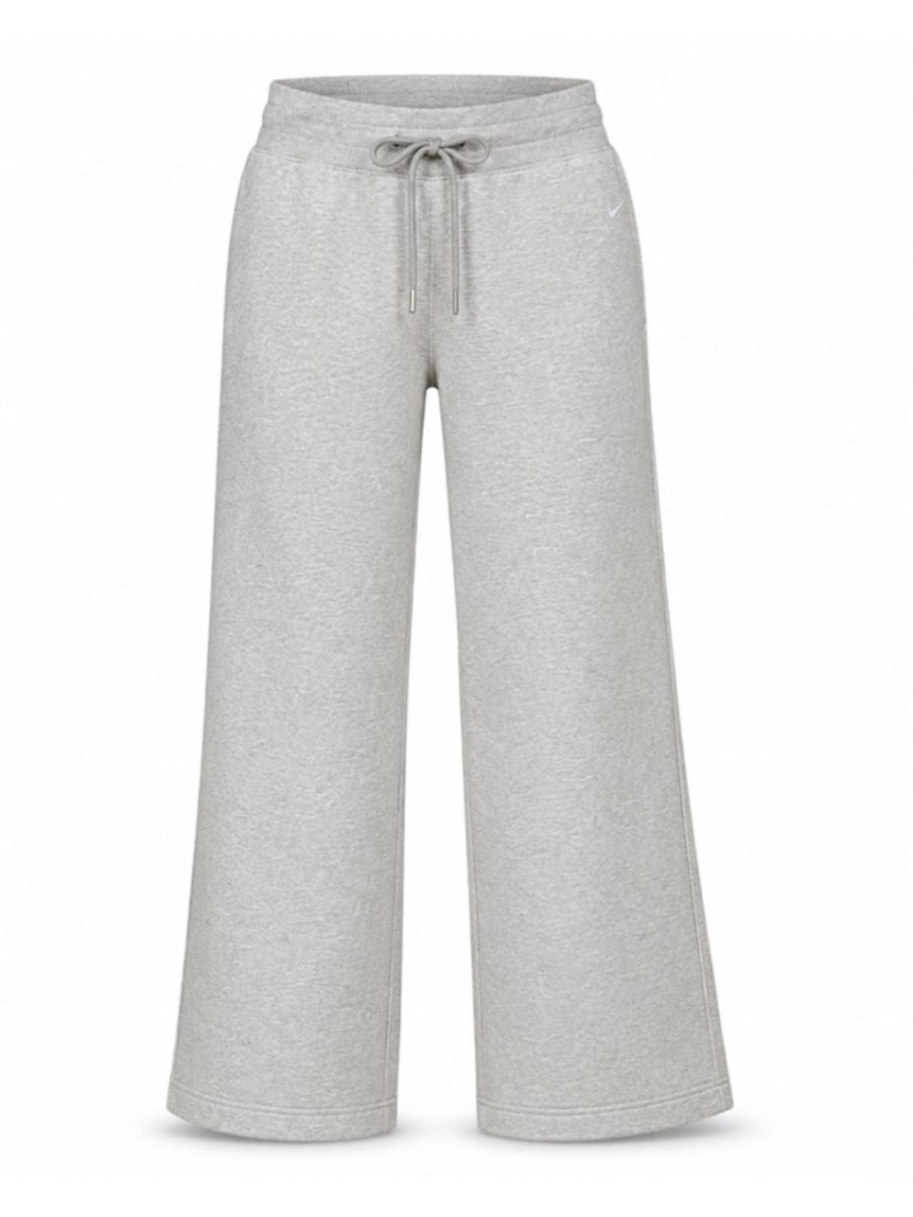 Vintage Y2K Nike Women’s Heather Gray Wide Leg Drawstring Sweatpants Sz M Logo